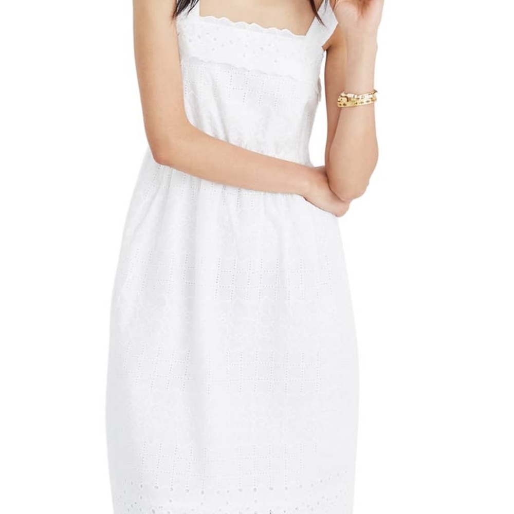 Eyelet Tiered Midi Dress